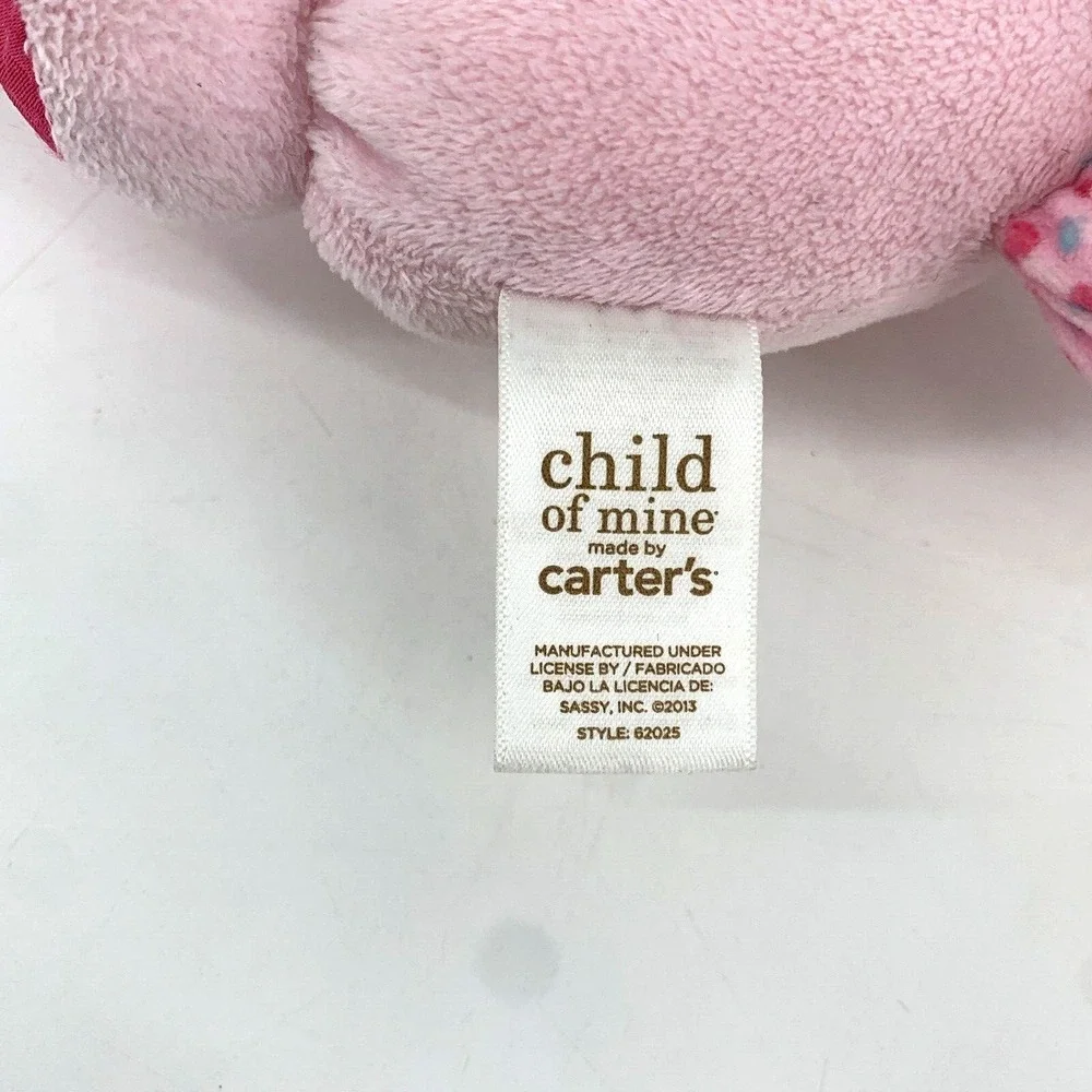 CARTER'S My First Doll BABY GIRL Pink Plush Blue Eyes Rattle Stuffed #‎ 62025